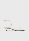 Totême Leather Crossover Sandals Off-white