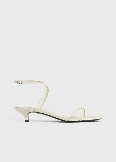 Totême Leather Crossover Sandals Off-white