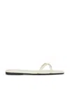 Totême Leather Crossover Slides Off-white