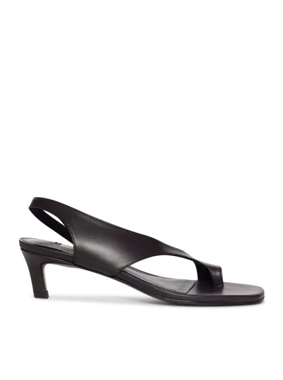 Totême Toteme Kitten Heel Slingback Sandal In Black