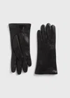 Totême Leather Gloves Black In Black