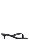 Totême Toteme Black Thong Sandal With Heel In Leather Women In Black