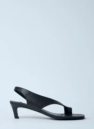 TOTÊME LEATHER HEELED SANDALS
