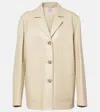 Totême Toteme Women Single-breasted Leather Jacket In Peanut
