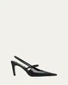Totême Leather Mary Jane Slingback Stiletto Pumps