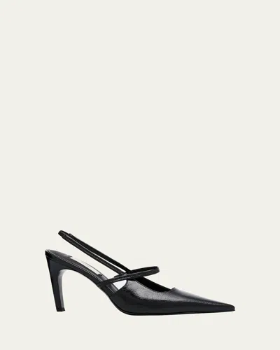 Totême Leather Mary Jane Slingback Stiletto Pumps