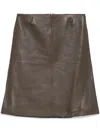Totême Toteme Women Double Leather Skirt In Brown