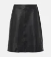 Totême Leather A-line Skirt In Black