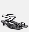 Totême Leather Crossover Heeled Sandals 35
