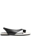 Totême Square Toe Flat Sandals In Black