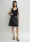 Totême Leather A-line Skirt In Black