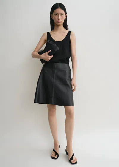 TOTÊME LEATHER SKIRT BLACK