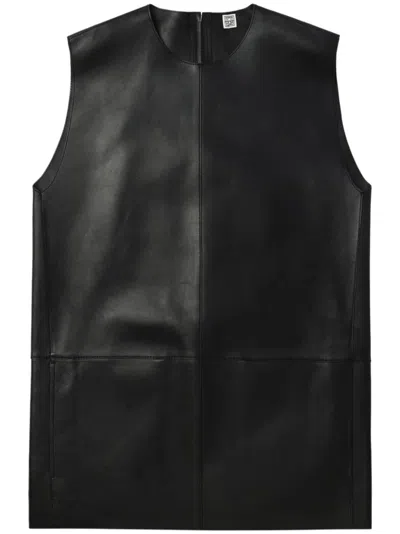 TOTÊME LEATHER SLEEVELESS TOP