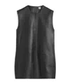 Totême Leather Sleeveless Top In Black
