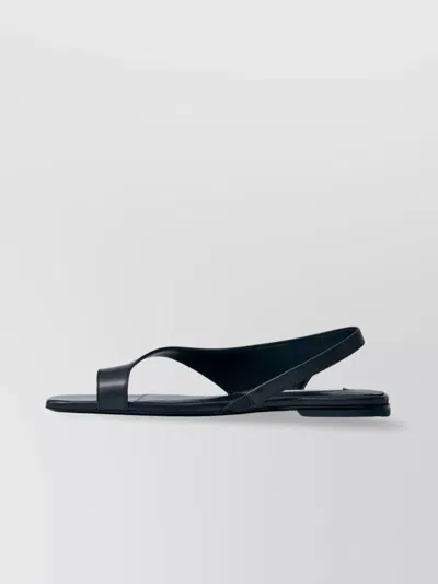 Totême Leather Square Toe Thong Sandals