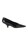 Totême Sharp Leather Kitten-heel Pumps In Black