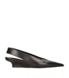 Totême The Wedge-heel Slingback Bark In Brown