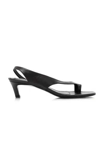 Totême Toteme Kitten Heel Slingback Sandal In Black