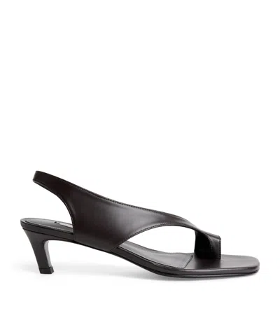 Totême Toteme Kitten Heel Slingback Sandal In Black