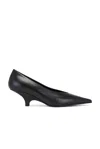 Totême Sharp Leather Kitten-heel Pumps In Black