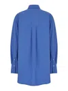 Totême Light Blue Oversized Blue Shirt In Light Blue