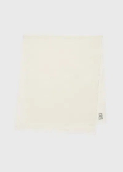 Totême Light Wool Scarf White In Neutral