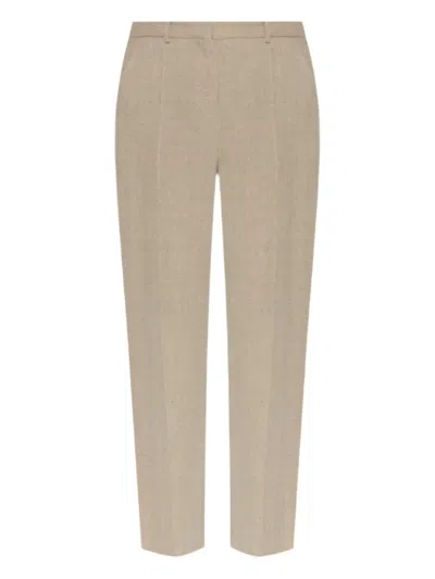 Totême Linen Trousers In Beige