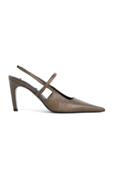 Totême Lizard-embossed Stiletto Slingbacks