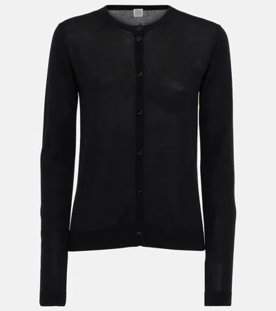 Totême Logo Cardigan In Black