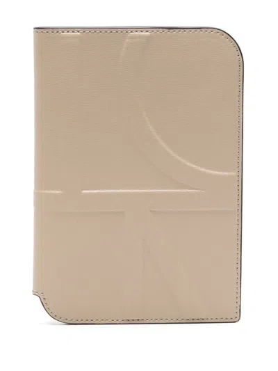 Totême Logo-embossed Passport Wallet In Neutrals