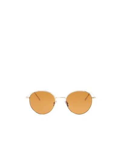 Totême Logo-engraved Round-frame Sunglasses In Yellow