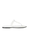 Totême Toteme Woman Thong Sandal Off White Size 10 Leather In White