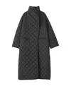 Totême Signature Oversized Quilted Recycled Shell Coat In Black