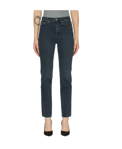 Totême Logo Jeans In Black