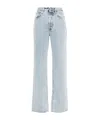 Totême Logo-patch Cotton Jeans In Green