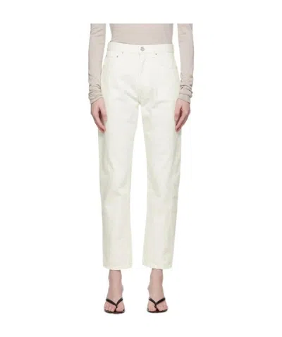 Totême Logo Jeans In White