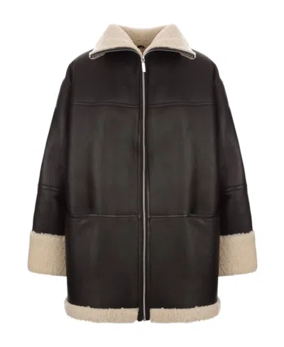 TOTÊME LOGO LAPEL ZIPPER JACKET