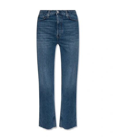 Totême Logo-patch Straight-leg Jeans In Blue