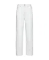 Totême Logo Patch Straight-leg Jeans In White