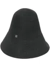 Totême Logo-plaque Detail Bucket Hat In Schwarz