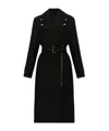 Totême Long Belted Trench Coat In Black