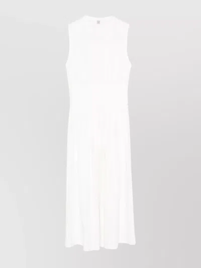 TOTÊME LONG COTTON DRESS CREW NECK