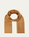 Totême Long Double Cashmere-blend Scarf In Camel