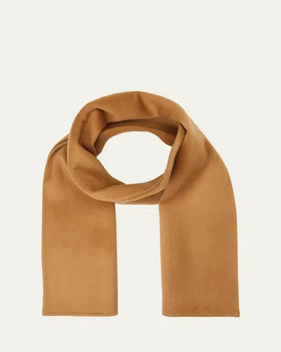 Totême Long Double Cashmere-blend Scarf In Camel