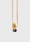 Totême Long Jasper Necklace Black/off White In Black,off White