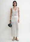 Totême Long Knit Skirt White