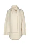 Totême Wool-cashmere Knit Long Scarf Sweater In Offwhite