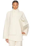 Totême Wool-cashmere Knit Long Scarf Sweater In Off White