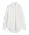 Totême Kimono-sleeve Cotton Shirt In White