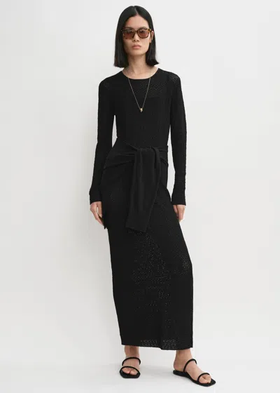 Totême Long-sleeve Maxi Dress In Black